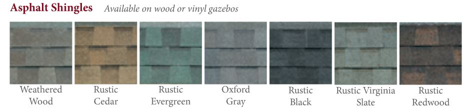 Gazebo Ontario Canada - Colour Options